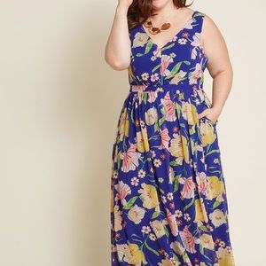 NWOT Muster the Length Maxi Dress in Sapphire